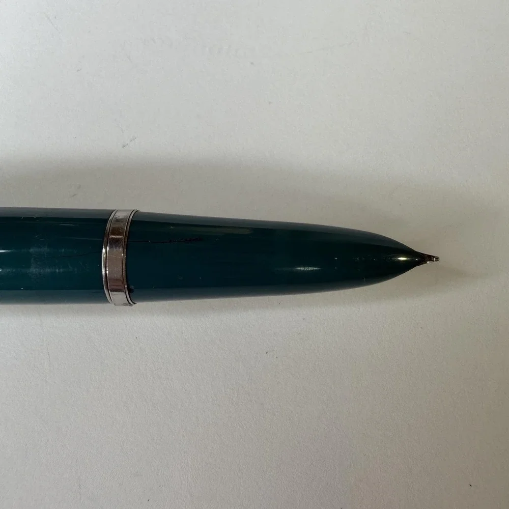 Vintage Parker 21 Fountain Pen & Twist Mechanical Pencil Set Turquoise Blue